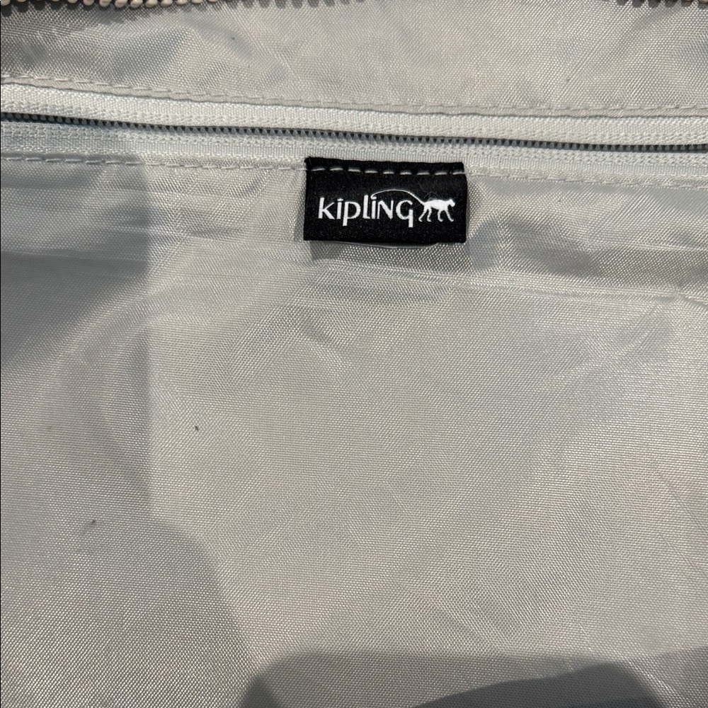 Kipling Light Beige Backpack with Fun Keychain - Picture 3 of 9